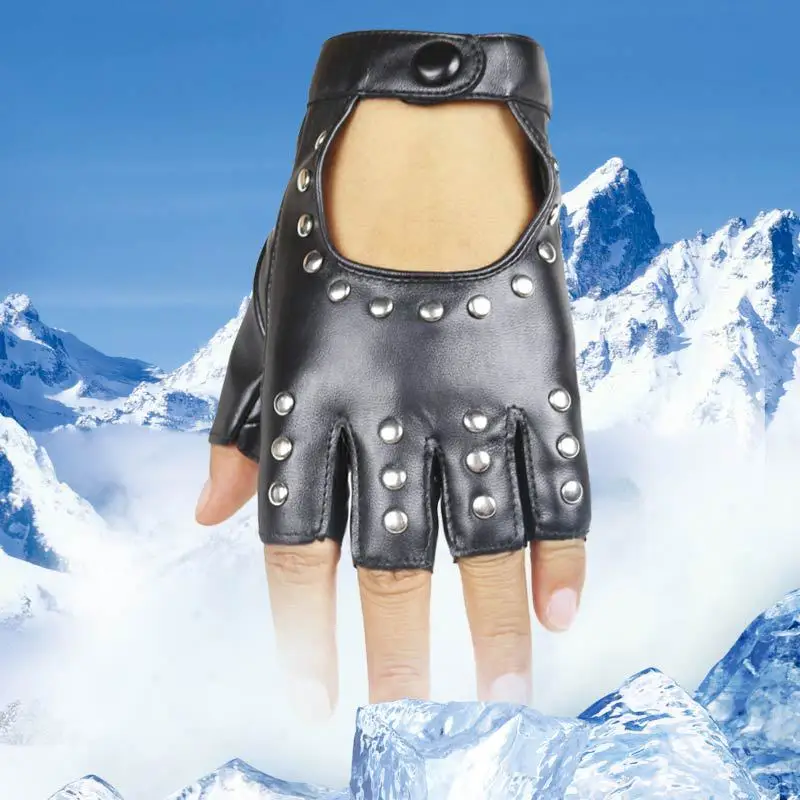 Dance performance half finger leather gloves street dance rivet half finger thin section PU nightclub punk performance gloves A5
Dance performance half finger leather gloves street dance rivet half finger thin section PU nightclub punk performance gloves A5