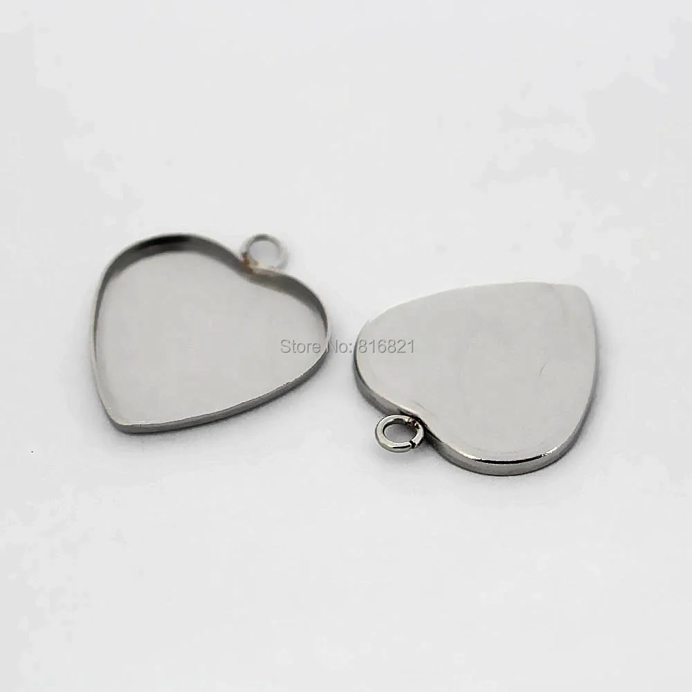 19mm 20mm Stainless Steel Heart tray with a Loop Blank Bezel Settings Cabochon base Pendant Findings DIY Crafts Accessories
19mm 20mm Stainless Steel Heart tray with a Loop Blank Bezel Settings Cabochon base Pendant Findings DIY Crafts Accessories