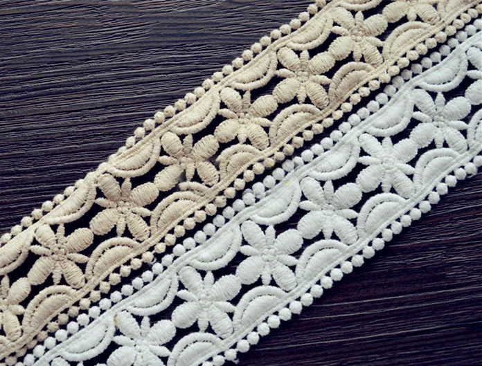 10 yard 3.5cm 1.37" wide ivory/beige cotton embroidered tapes lace trim ribbon clothing dress skirt curtain fabric 101058QL4K45
10 yard 3.5cm 1.37" wide ivory/beige cotton embroidered tapes lace trim ribbon clothing dress skirt curtain fabric 101058QL4K45