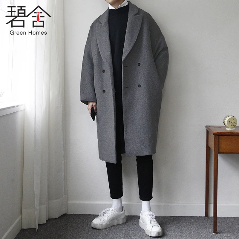 S-3XL!!Men's long the loose and thickened wool coat for casual solid-colored personality and handsome tweed coats
S-3XL!!Men's long the loose and thickened wool coat for casual solid-colored personality and handsome tweed coats