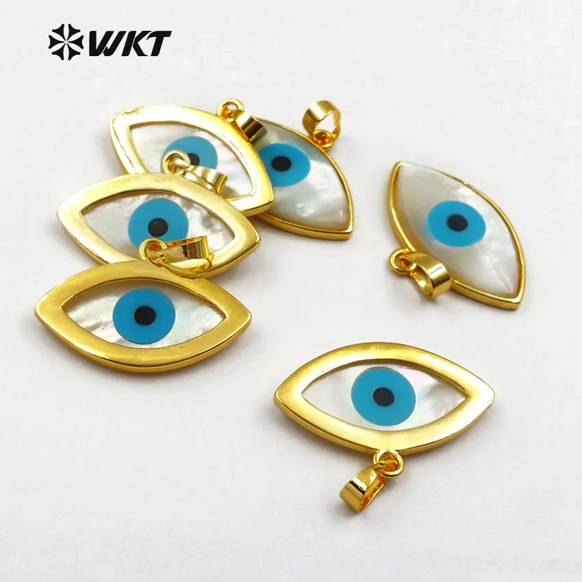 WT-P720 Wholesale Natural High Quality Shell Pendants Newest Evil Eye Shape With Gold Metal Plated For Women Jewelry Making
WT-P720 Wholesale Natural High Quality Shell Pendants Newest Evil Eye Shape With Gold Metal Plated For Women Jewelry Making