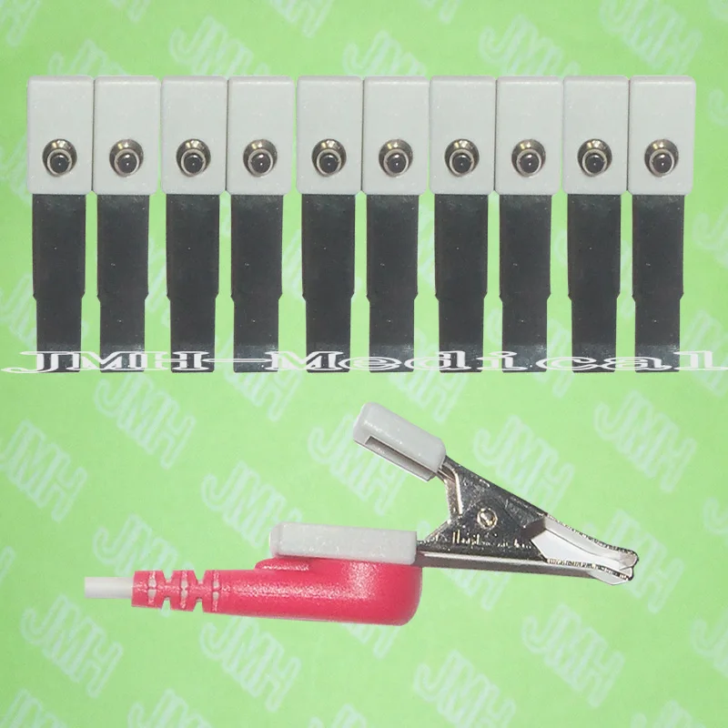 ECG and EKG cable electrodes adapter,use with Snap shift to Veterinary clip leadwires,10pcs in set.
ECG and EKG cable electrodes adapter,use with Snap shift to Veterinary clip leadwires,10pcs in set.