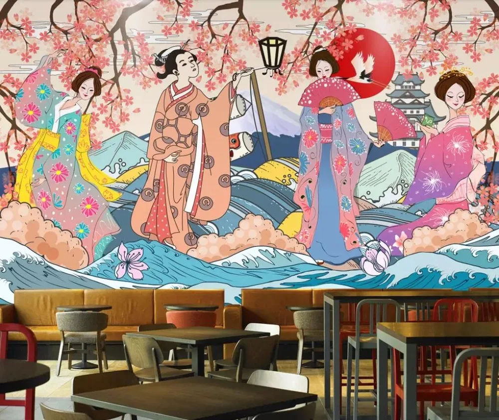 Custom large hand-painted Japanese classical dining and wind restaurant sushi restaurant wall decoration murals
Custom large hand-painted Japanese classical dining and wind restaurant sushi restaurant wall decoration murals