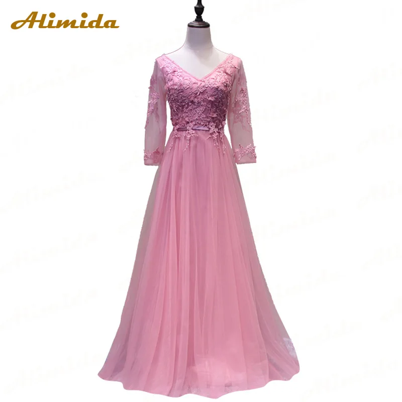 ALIMIDA Long Evening Dress 2020 Appliques A-Line Prom Dresses Major Beading Party Dress Floor Length Vestidos De festa
ALIMIDA Long Evening Dress 2020 Appliques A-Line Prom Dresses Major Beading Party Dress Floor Length Vestidos De festa