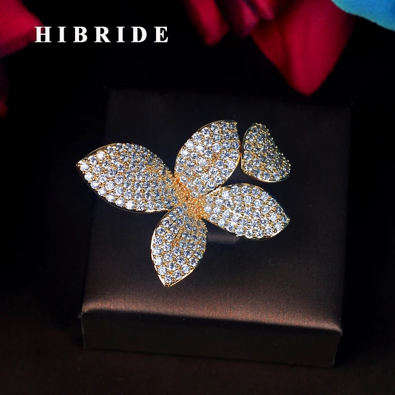 HIBRIDE Deluxe AAA Cubic Zirconia Pave Adjustable Finger Ring for Women Jewellery Rings Party Leaf Ring Accessories R-220
HIBRIDE Deluxe AAA Cubic Zirconia Pave Adjustable Finger Ring for Women Jewellery Rings Party Leaf Ring Accessories R-220