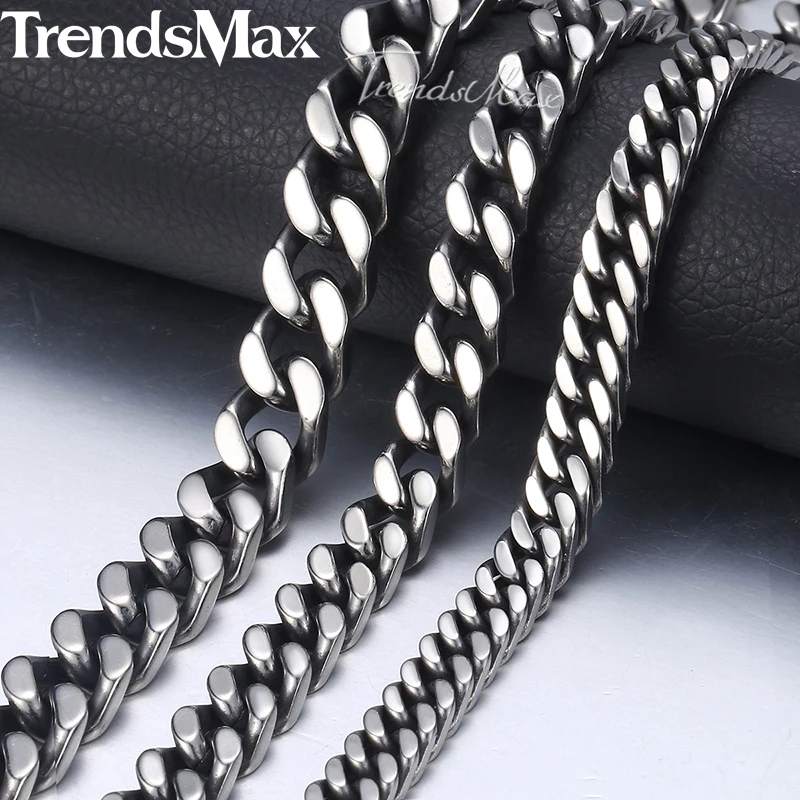 18-36" Men's Stainless Steel Curb Cuban Necklace Gunmetal Color Cuban Link Chain Necklace Fashion Male Jewelry Gift For Men KNN4
18-36" Men's Stainless Steel Curb Cuban Necklace Gunmetal Color Cuban Link Chain Necklace Fashion Male Jewelry Gift For Men KNN4