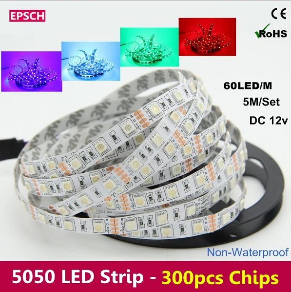 RGB LED Strip 5050 SMD 5M 300LEDS Flexible Light 12V Cool White/Warm White/Red/Green/Blue Flexible LED Ribbon Diode Tape
RGB LED Strip 5050 SMD 5M 300LEDS Flexible Light 12V Cool White/Warm White/Red/Green/Blue Flexible LED Ribbon Diode Tape