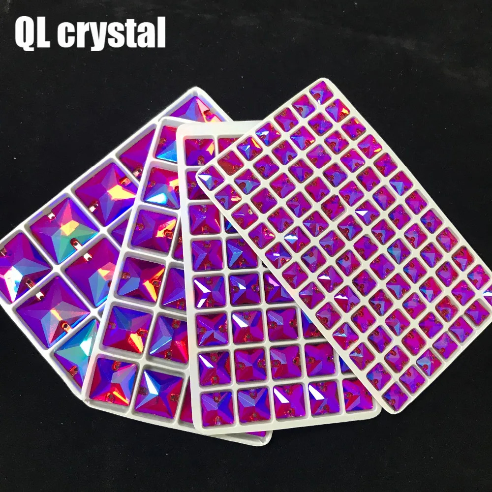 QL Crystal Color AB Square sew on Glass Crystal Rhinestone Flatback for wedding Dress DIY clothes shoes bags accessories
QL Crystal Color AB Square sew on Glass Crystal Rhinestone Flatback for wedding Dress DIY clothes shoes bags accessories