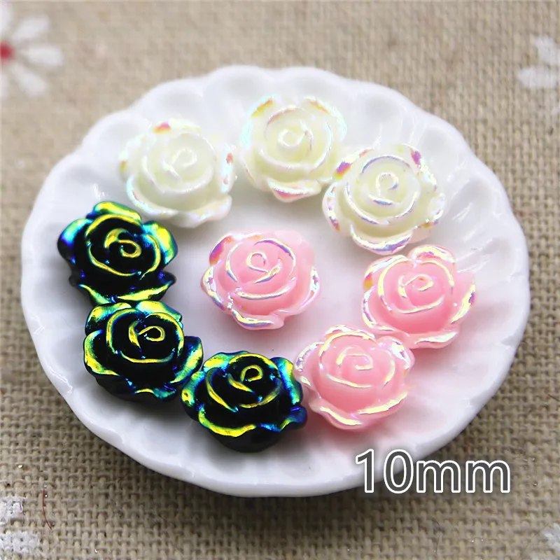 50pcs 10mm White/black/pink AB Color flower resin flatback cabochon DIY jewelry/phone decoration
50pcs 10mm White/black/pink AB Color flower resin flatback cabochon DIY jewelry/phone decoration
