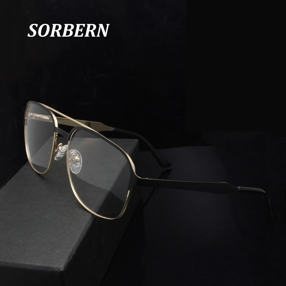 SORBERN Pilot Style Women Men Eyeglasses Alloy Metal Glasses Retro Optical Frames Ultralight Spectacles Eyewear High Quality
SORBERN Pilot Style Women Men Eyeglasses Alloy Metal Glasses Retro Optical Frames Ultralight Spectacles Eyewear High Quality