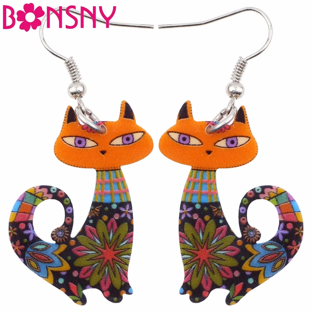 Bonsny Drop Cat Earrings Dangle Long Acrylic Pattern Earring Fashion Jewelry For Women 2018 New Arrive Accessories Six Colors
Bonsny Drop Cat Earrings Dangle Long Acrylic Pattern Earring Fashion Jewelry For Women 2018 New Arrive Accessories Six Colors