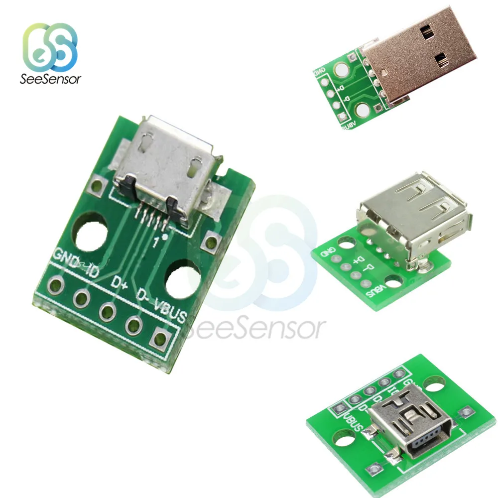 5Pcs Mini Micro USB to DIP Adapter Converter Type A Female Male USB Adapter 2.54mm PCB Board Connector DIY Electronic
5Pcs Mini Micro USB to DIP Adapter Converter Type A Female Male USB Adapter 2.54mm PCB Board Connector DIY Electronic