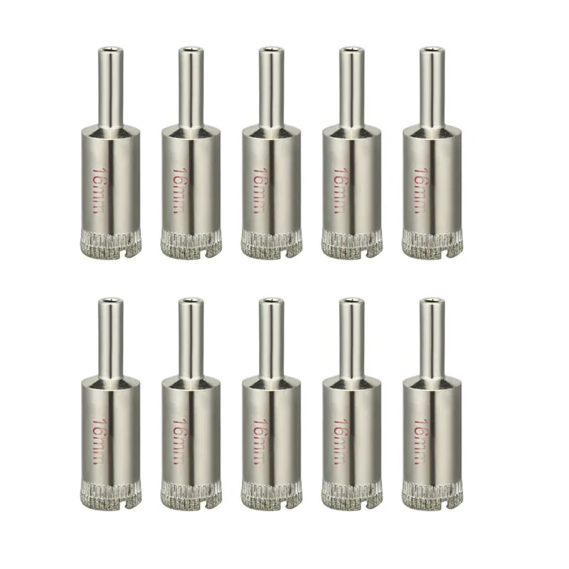 16mm Diamond Coated Glass Hole Saw Drill Bits for Ceramic Tile Marble Rock Porcelain 10 Pcs
16mm Diamond Coated Glass Hole Saw Drill Bits for Ceramic Tile Marble Rock Porcelain 10 Pcs