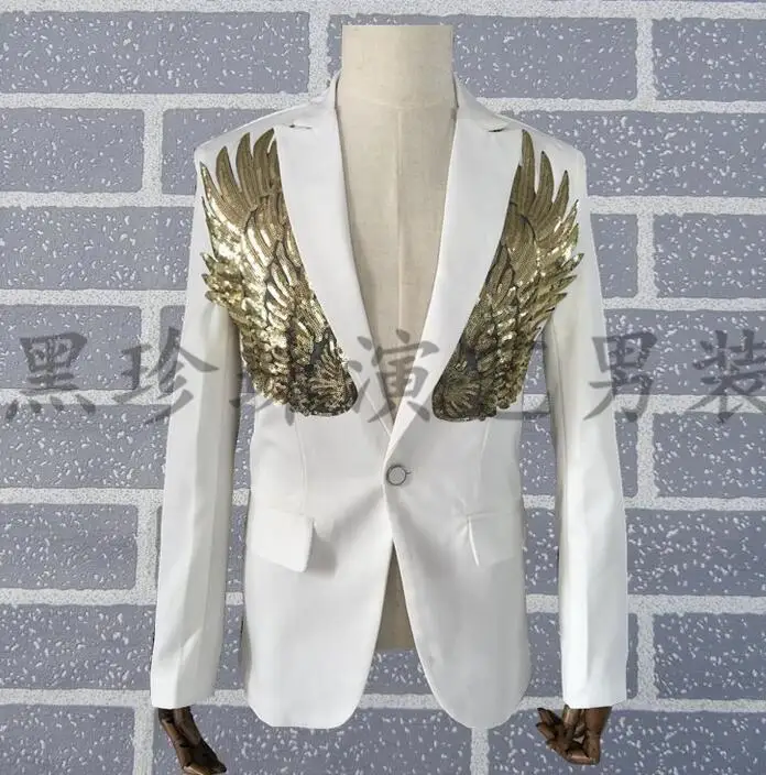 White Paillette Suit Men Personality Men Suits Designs Masculino Homme Terno Stage Costumes For Singers Men Sequin Blazer Dance
White Paillette Suit Men Personality Men Suits Designs Masculino Homme Terno Stage Costumes For Singers Men Sequin Blazer Dance