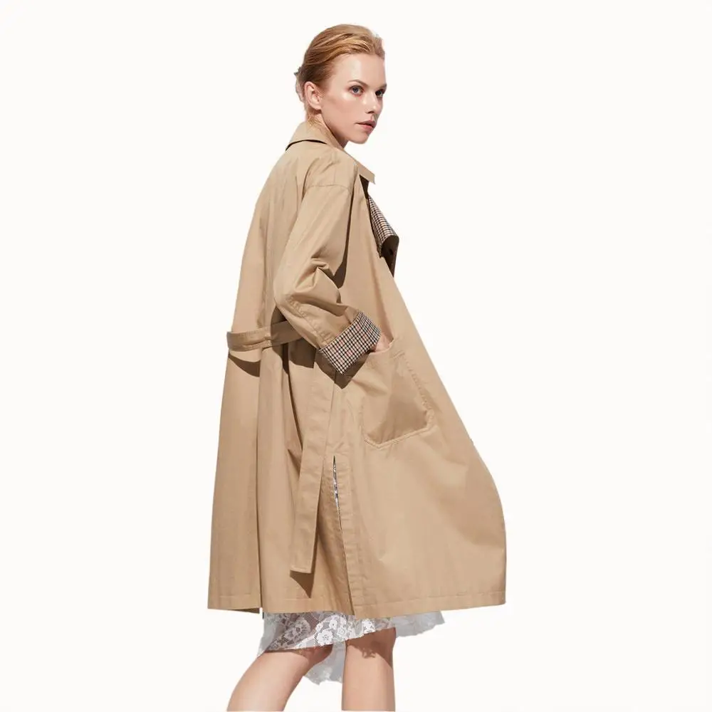 2023 spring and autumn long European and American casual windbreaker women's jacket
2023 spring and autumn long European and American casual windbreaker women's jacket