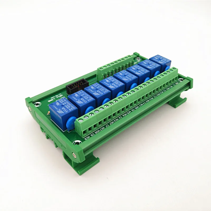 DIN Rail Mount 8 Channel Power Relay Interface Module NPN Type 48V 10A Power Relay Interface Module,SRD-48VDC-SL-C Relay.
DIN Rail Mount 8 Channel Power Relay Interface Module NPN Type 48V 10A Power Relay Interface Module,SRD-48VDC-SL-C Relay.
