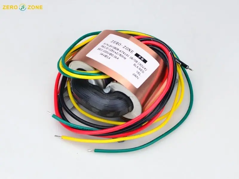 ZEROZONE 30VA R-core трансформатор: 100 в + 14 в для SHUER MM Phono предусилителя DIY-L10-47
ZEROZONE 30VA R-core трансформатор: 100 в + 14 в для SHUER MM Phono предусилителя DIY-L10-47