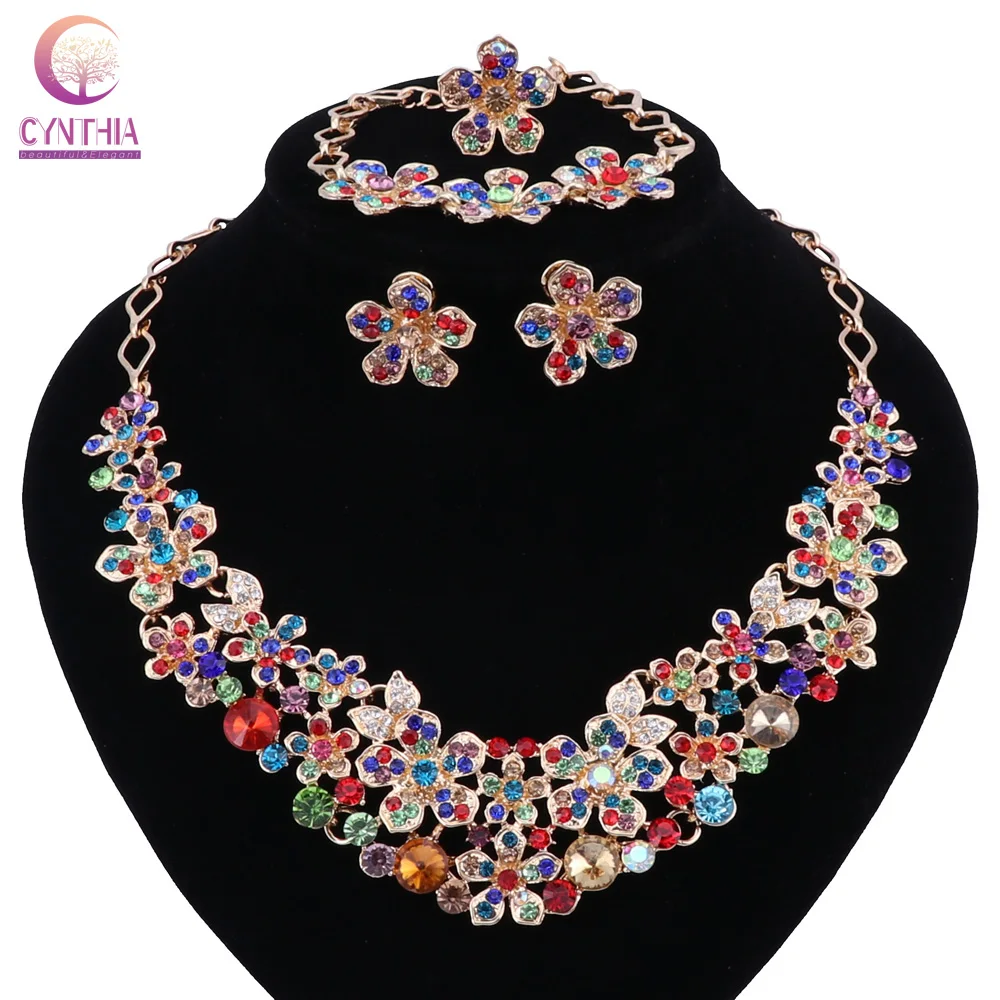 Rhinestones Jewelry Sets For Women Wedding African Beads Party Gold Color Crystal Pendant Necklace Earrings Ring Accessories
Rhinestones Jewelry Sets For Women Wedding African Beads Party Gold Color Crystal Pendant Necklace Earrings Ring Accessories