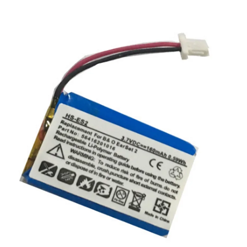 3.7V Battery for Bang & Olufsen EarSet 2 Headset Earphone Li-Po Polymer Rechargeable Accumulator Pack Replacement 56416201016
3.7V Battery for Bang & Olufsen EarSet 2 Headset Earphone Li-Po Polymer Rechargeable Accumulator Pack Replacement 56416201016