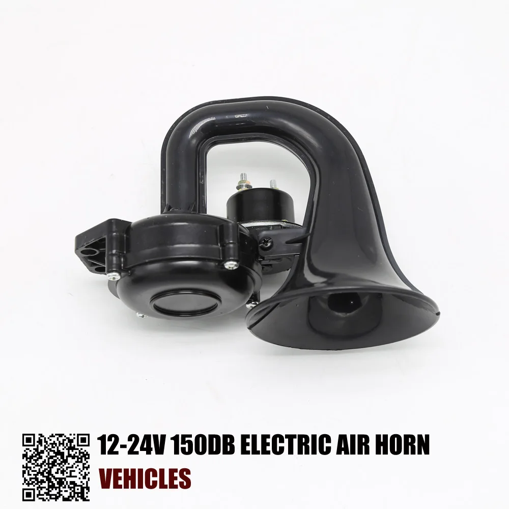 12-24V 150DB Electric Air Horn For USUAL VEHICLES 
12-24V 150DB Electric Air Horn For USUAL VEHICLES