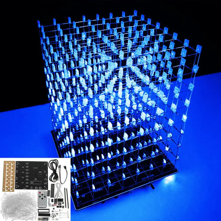 Светильник ный комплект для музыки, с поддержкой Wi-Fi, 8x8x8 3D Light Cu-be square Kit, сисветодиодный, MP3 музыкальный спектр, без корпуса
Светильник ный комплект для музыки, с поддержкой Wi-Fi, 8x8x8 3D Light Cu-be square Kit, сисветодиодный, MP3 музыкальный спектр, без корпуса