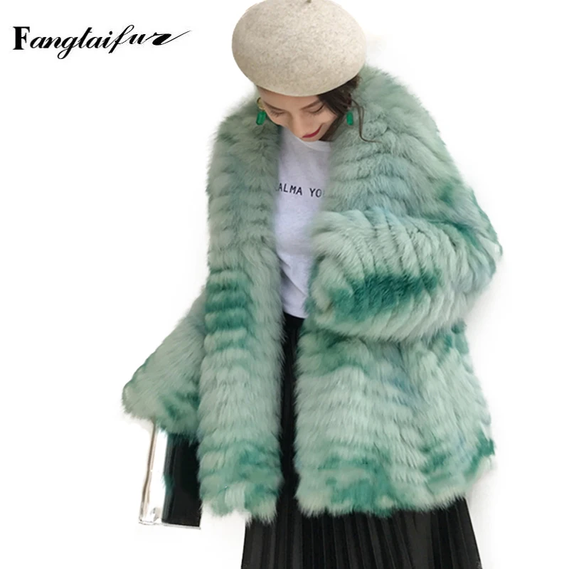 Ftangaiur Winter Women Jacket Import Fox Fur Coat V-Neck Slim Loss Fox Fur Coat Contrast Color Real Short Fox Fur Coats
Ftangaiur Winter Women Jacket Import Fox Fur Coat V-Neck Slim Loss Fox Fur Coat Contrast Color Real Short Fox Fur Coats