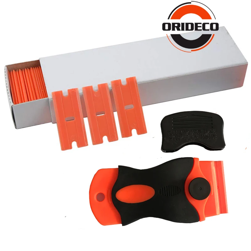 Plastic Razor Scraper+100pcs Double Edge Plastic Razor Blades House Cleaning Tools Vinyl Car Wrap Squeegee Water/Glue Remover
Plastic Razor Scraper+100pcs Double Edge Plastic Razor Blades House Cleaning Tools Vinyl Car Wrap Squeegee Water/Glue Remover