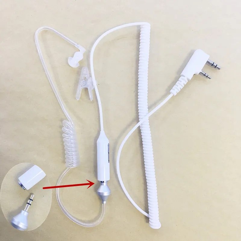 Air Tube muiltfunction K plug headphone for Kenwood Baofeng 888s uv5r uv82 Wouxun etc walkie talkie 3.5mm listen only for phone
Air Tube muiltfunction K plug headphone for Kenwood Baofeng 888s uv5r uv82 Wouxun etc walkie talkie 3.5mm listen only for phone