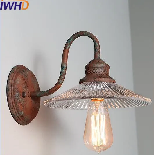 IWHD Glass Sconce Wall Light Fixtures Iron Retro Vintage Loft Industrial Wall Lamp Living Room Bedroom Home Lighting Stairs
IWHD Glass Sconce Wall Light Fixtures Iron Retro Vintage Loft Industrial Wall Lamp Living Room Bedroom Home Lighting Stairs