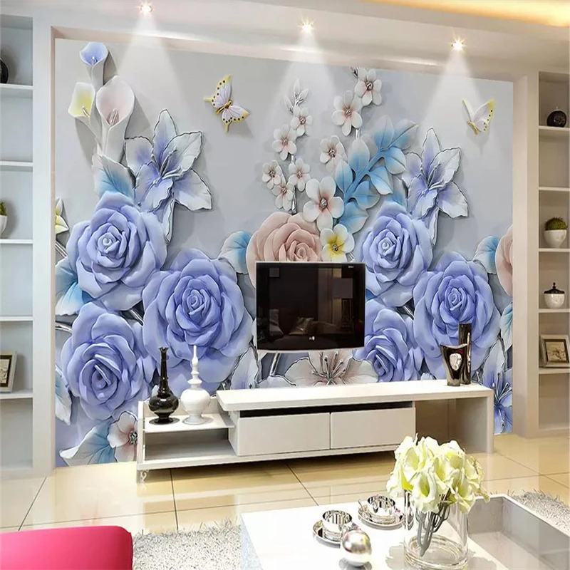 Custom 3d wallpaper modern fashion purple rose sofa living room TV family art background wall silk waterproof material
Custom 3d wallpaper modern fashion purple rose sofa living room TV family art background wall silk waterproof material
