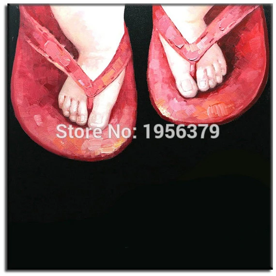 New Design Hand-painted Modern Foot Red Shoes for Home Decoration Canvas Paintings Handmade Big Slipper Oil Painting on Canvas
New Design Hand-painted Modern Foot Red Shoes for Home Decoration Canvas Paintings Handmade Big Slipper Oil Painting on Canvas