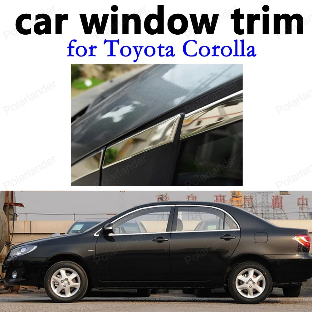 Для Toyota Corolla оконная отделка автомобильные Внешние аксессуары из нержавеющей стали декоративные полосы без колонны
Для Toyota Corolla оконная отделка автомобильные Внешние аксессуары из нержавеющей стали декоративные полосы без колонны