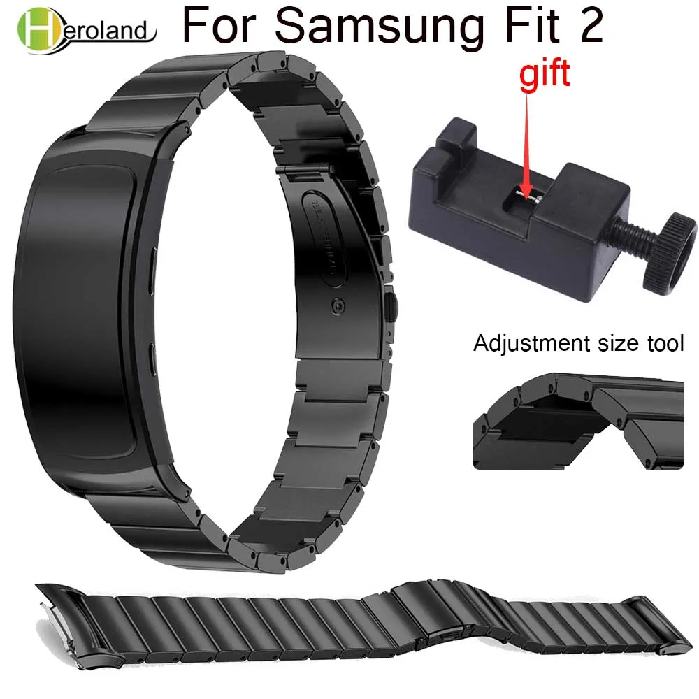 18mm Stainless Steel Bracelet Wrist Strap For Samsung Gear Fit 2 Fit2 Pro SM-R360 Luxury Metal smart Watchbands Wrist Band+tool
18mm Stainless Steel Bracelet Wrist Strap For Samsung Gear Fit 2 Fit2 Pro SM-R360 Luxury Metal smart Watchbands Wrist Band+tool