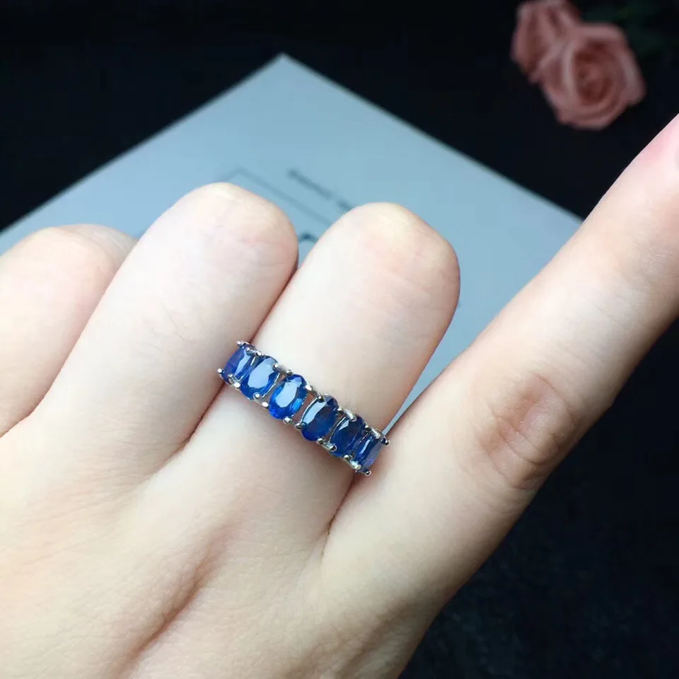 Natural real blue sapphire ring 925 sterling silver Fine handworked jewelry Finger rings
Natural real blue sapphire ring 925 sterling silver Fine handworked jewelry Finger rings