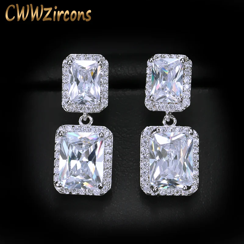 CWWZircons Fashion Ladies Jewelry Sparkling Square Drop Cubic Zirconia Female Earrings Best Gift For Friends CZ088
CWWZircons Fashion Ladies Jewelry Sparkling Square Drop Cubic Zirconia Female Earrings Best Gift For Friends CZ088