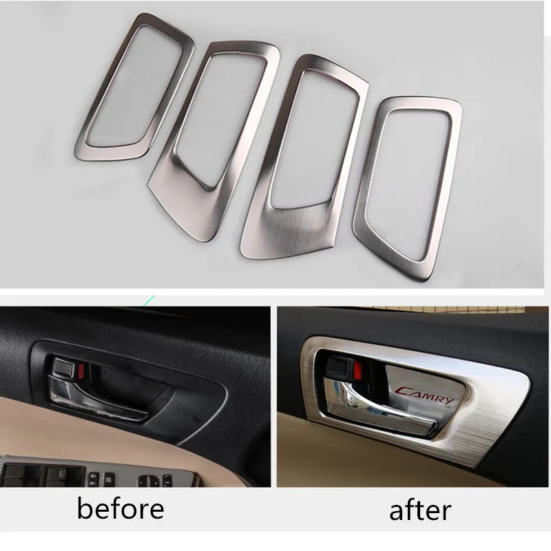 For Toyota Camry 2015 Auto Part Inner Door Handle Cover Interior Door Handle Protector Stainless Steel 4Pcs Per Set
For Toyota Camry 2015 Auto Part Inner Door Handle Cover Interior Door Handle Protector Stainless Steel 4Pcs Per Set