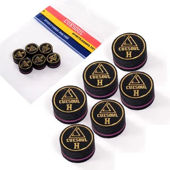 CUESOUL CSPCT020, 14mm 8 레이어 돼지가죽 풀 큐 팁, 13mm 풀 큐용, 6 개/세트
