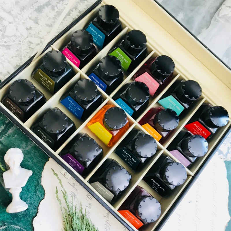 Poetry NP Series Ink Set with Luxury Gift Box 20 Different Color Ink for Dip Pen,fountain Pen Ink, Birthday Gift
Poetry NP Series Ink Set with Luxury Gift Box 20 Different Color Ink for Dip Pen,fountain Pen Ink, Birthday Gift