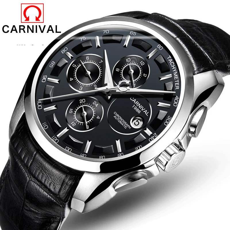 Carnival Men Watches Automatic Mechanical Brand Luxury Watch Men Sapphire reloj hombre Waterproof Men Watch Wristwatche C-8629
Carnival Men Watches Automatic Mechanical Brand Luxury Watch Men Sapphire reloj hombre Waterproof Men Watch Wristwatche C-8629