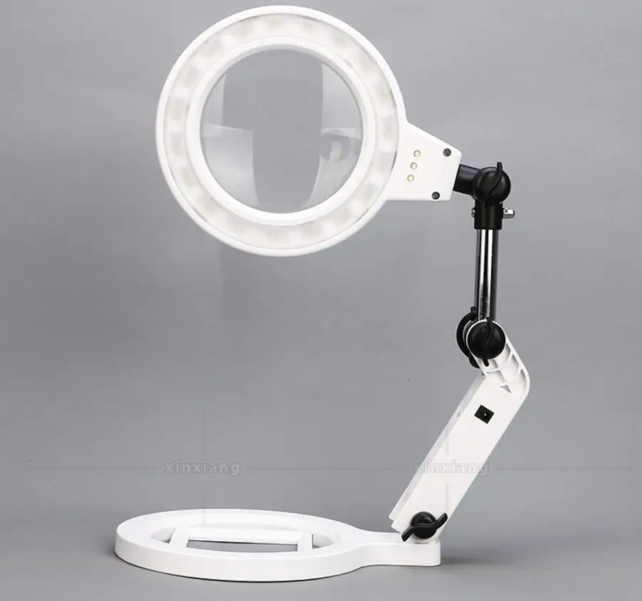 2X 5X 22pcs LED Lamps Desktop LED Illuminated Magnifier Table Lamp Magnifying Glass for Mobile Phone Circuit Board Repair
2X 5X 22pcs LED Lamps Desktop LED Illuminated Magnifier Table Lamp Magnifying Glass for Mobile Phone Circuit Board Repair
