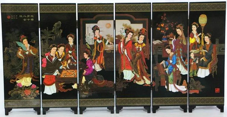 Beautiful dream of twelve big beauty lacquer process small screen with Chinese characteristics
Beautiful dream of twelve big beauty lacquer process small screen with Chinese characteristics