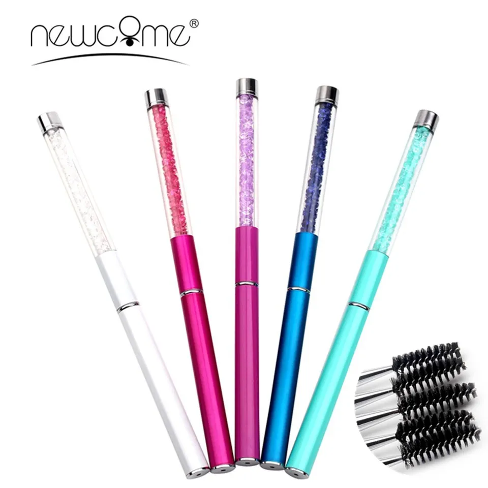 NEWCOME 1PC Rhinestones Handle Eyelashes Brushes Spiral Wand Eyelash Extension Soft Brush Pen Makeup Applicator
NEWCOME 1PC Rhinestones Handle Eyelashes Brushes Spiral Wand Eyelash Extension Soft Brush Pen Makeup Applicator