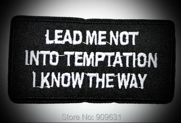 Lead Me Not Into Temptation забавная юмористическая ретро байкерская аппликация в стиле рокабилли, железная нашивка
Lead Me Not Into Temptation забавная юмористическая ретро байкерская аппликация в стиле рокабилли, железная нашивка