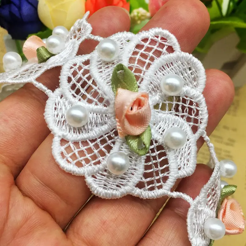 10X Soluble Rose Flower Pearl Embroidered Mesh French Lace Trim Ribbon Fabric Sewing Supplies Craft For Costume Dress Hat Decor
10X Soluble Rose Flower Pearl Embroidered Mesh French Lace Trim Ribbon Fabric Sewing Supplies Craft For Costume Dress Hat Decor