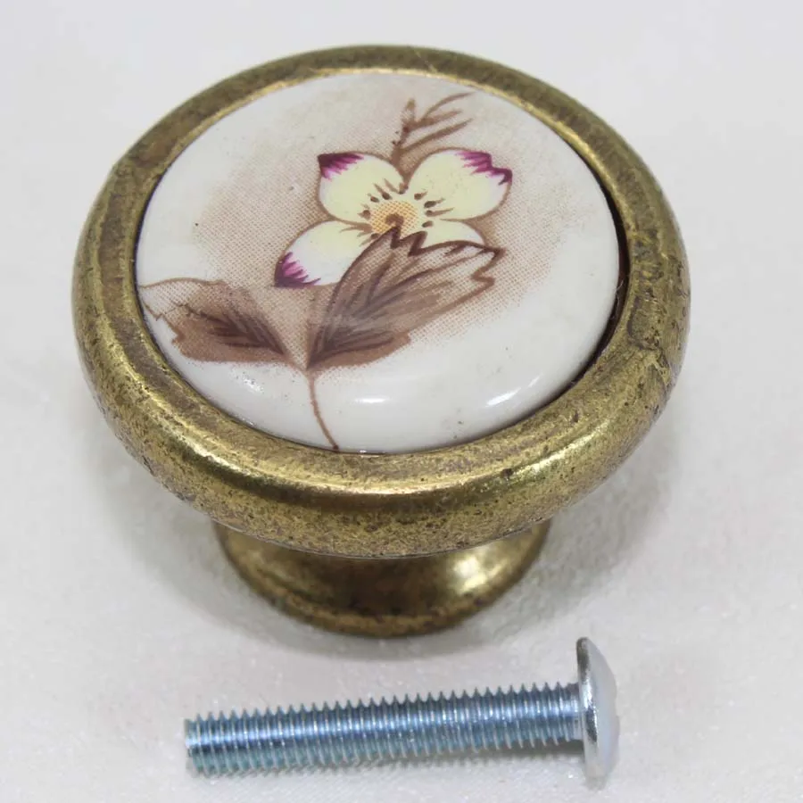 36mm Retro Rural printing Ceramic Drawer Shoe Cabinet Tv cabinet Dresser Single Hole Knob Pull Handle Antique Bronze
36mm Retro Rural printing Ceramic Drawer Shoe Cabinet Tv cabinet Dresser Single Hole Knob Pull Handle Antique Bronze