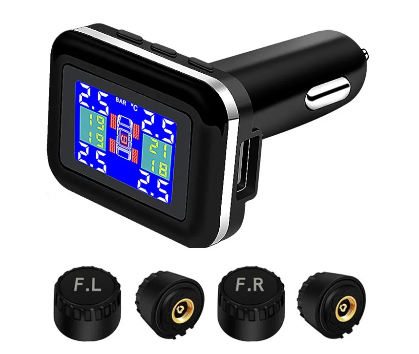 Smart Car TPMS Tire Pressure Monitoring System 12V Cigarette Lighter Charger Digital LCD Display Tyre Auto Security Alarm
Smart Car TPMS Tire Pressure Monitoring System 12V Cigarette Lighter Charger Digital LCD Display Tyre Auto Security Alarm