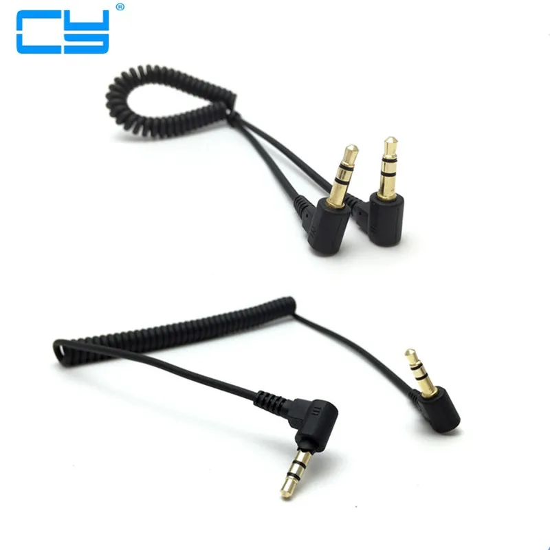 3.5mm Dual Right Angled 90 degree Stereo Audio Male to Male Audio Stretch Spring Shape Cable
3.5mm Dual Right Angled 90 degree Stereo Audio Male to Male Audio Stretch Spring Shape Cable