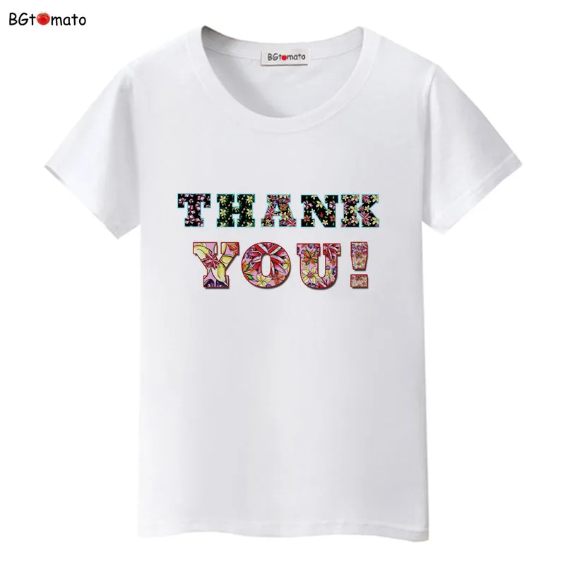 BGtomato Floral letter THANK YOU t shirt women real lovely summer symbol letter tshirt Brand good quality tops
BGtomato Floral letter THANK YOU t shirt women real lovely summer symbol letter tshirt Brand good quality tops