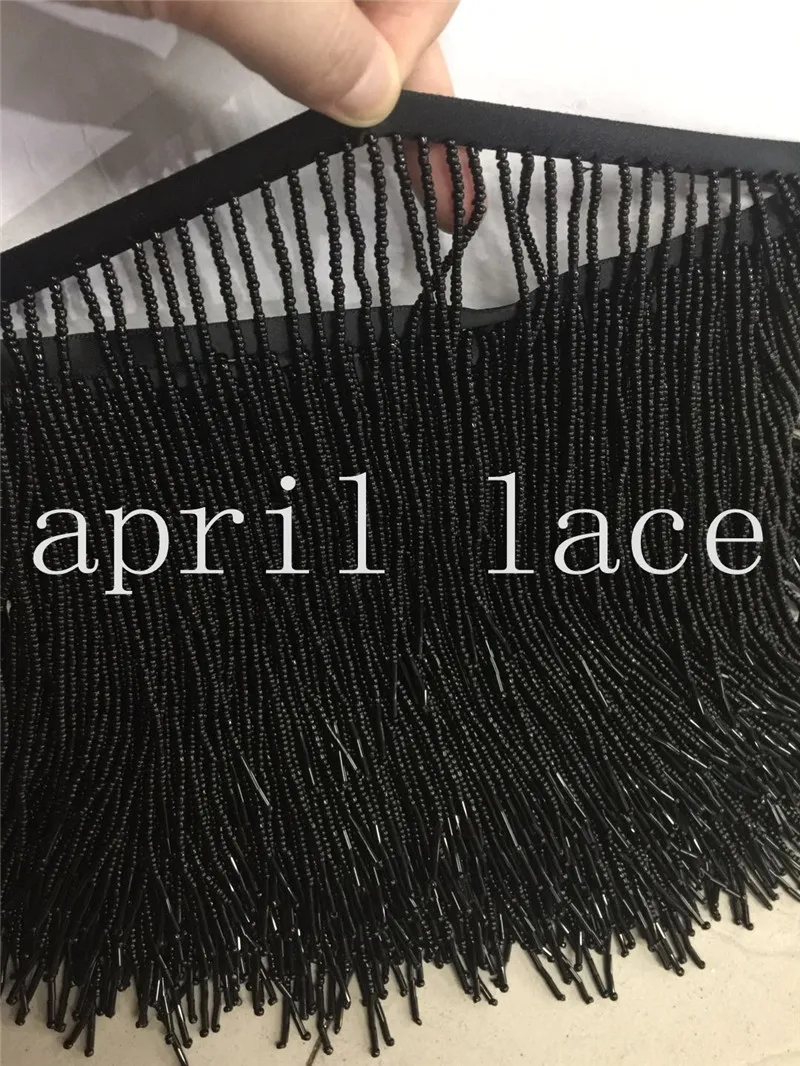 5yards cc004# 14-15cm width black beads fringe satin ribbon tassel for garment/decorative/home /wedding bridal gown dress
5yards cc004# 14-15cm width black beads fringe satin ribbon tassel for garment/decorative/home /wedding bridal gown dress