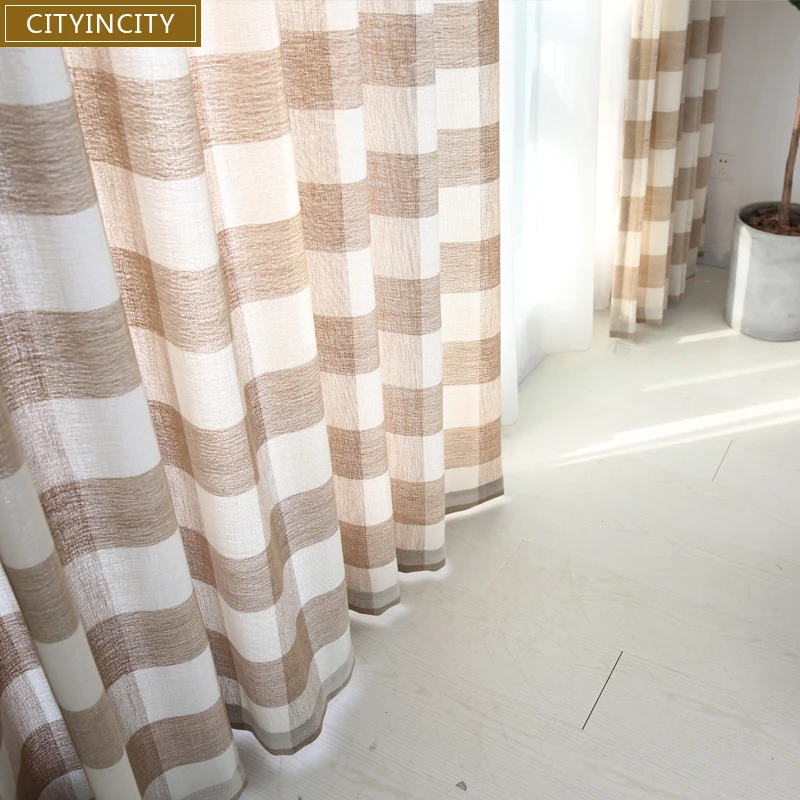 CITYINCITY Plaid Home Curtain Decor Yarn Dyed Darpe Faux linne Curtains For Bedroom Livingroom Rideaux Window Customized
CITYINCITY Plaid Home Curtain Decor Yarn Dyed Darpe Faux linne Curtains For Bedroom Livingroom Rideaux Window Customized